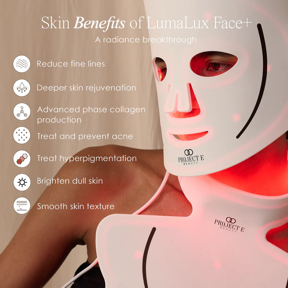 Lemfora Face+ | Pro LED Red Light Therapy Face & Neck Mask