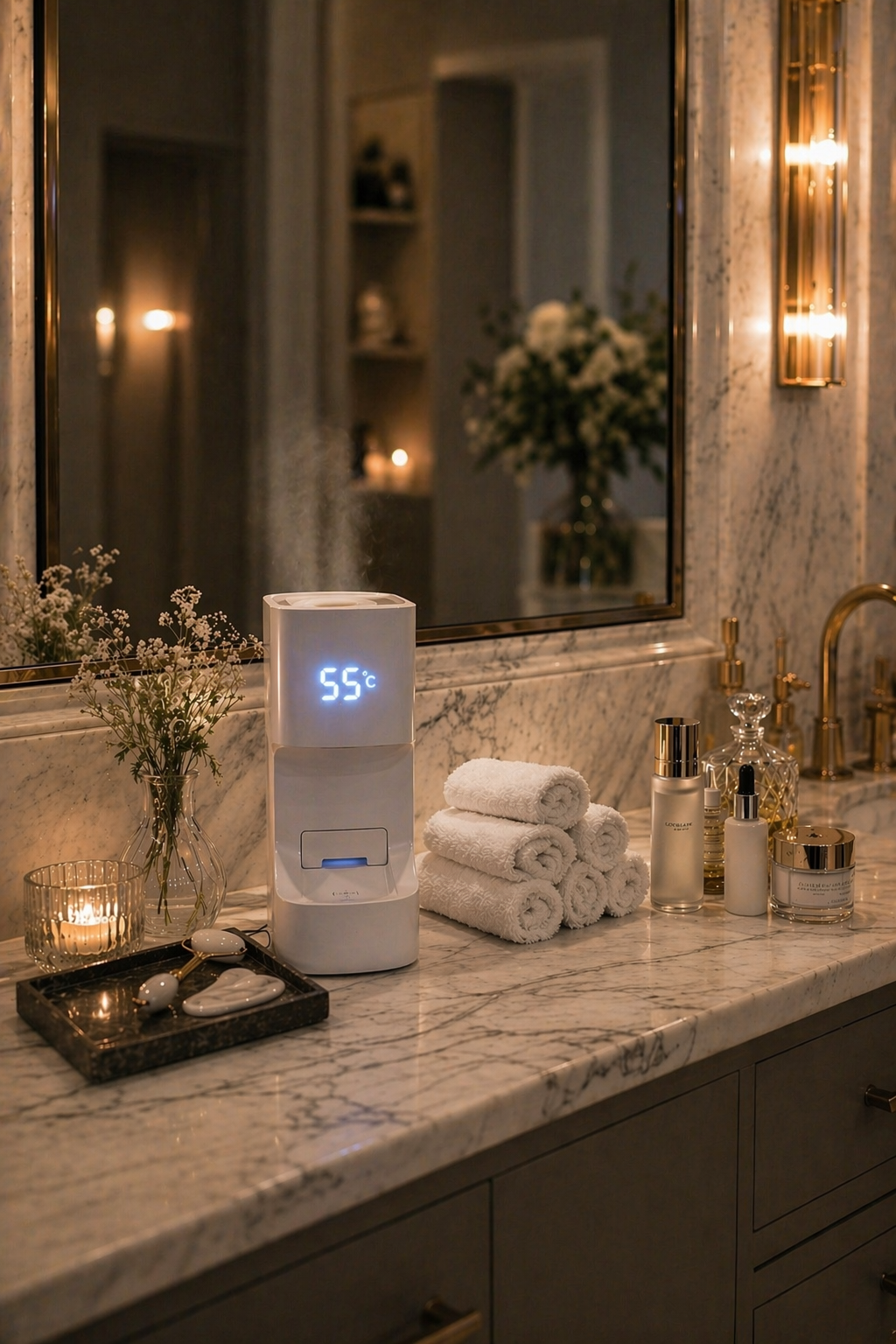 Lemfora™ Instant facial Spa – Portable Hot Towel Device Includes 20 Compressed eco friendly fiber Towels