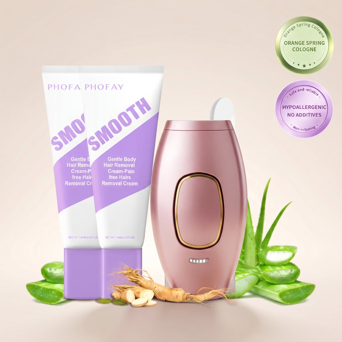 Hair Removal Set with IPL Hair Laser Removal Device Free