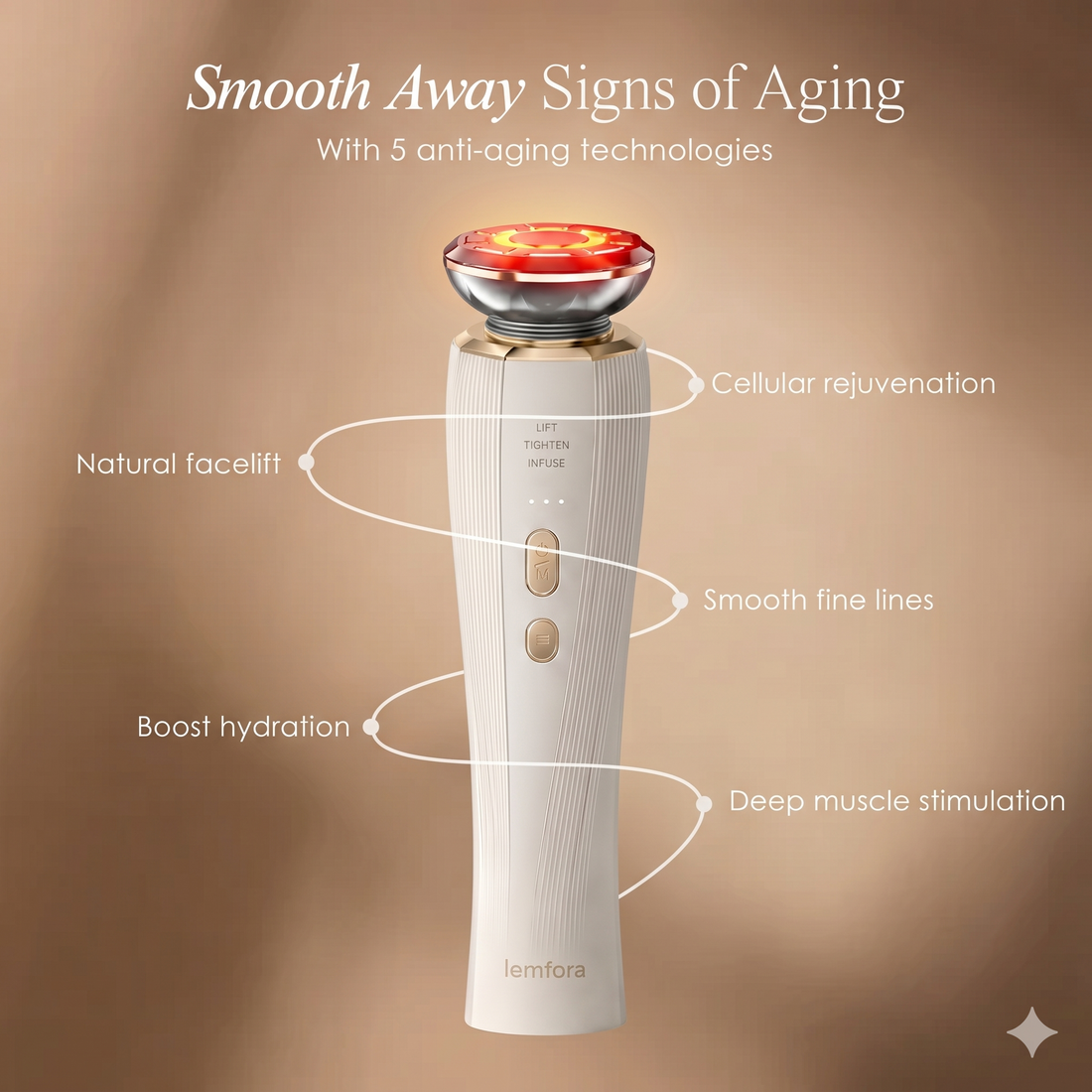 LEMFORA Microcurrent Anti aging  Facial Device